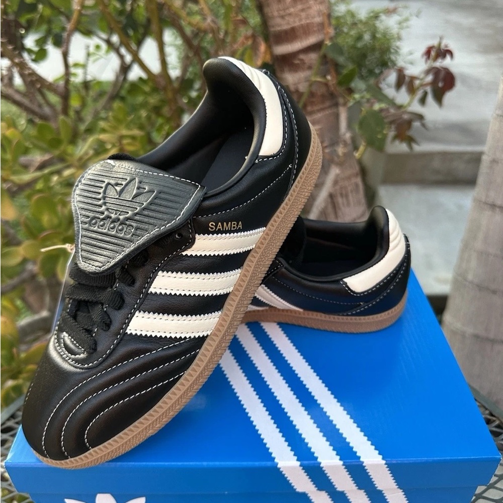 Women's adidas Originals Samba Long Tongue Shoes - Black Cream White Gum JS3937